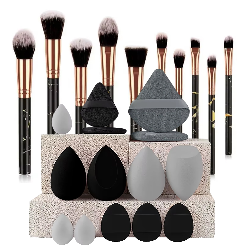 Beauty Makeup Artist - 10Pcs Marble Makeup Brushes Face Eye