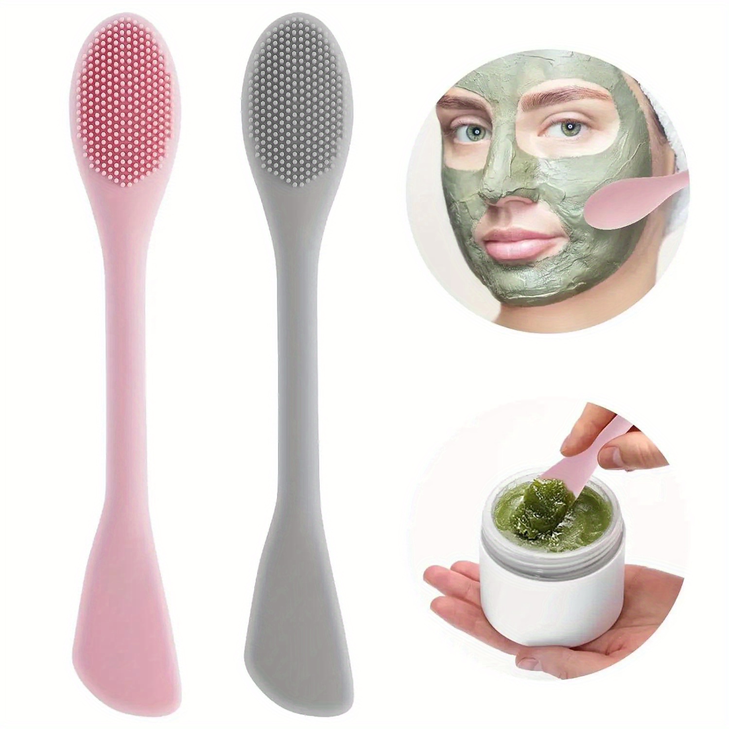 Beauty Makeup Artist - Double Head Facial Mask Brush Silicone