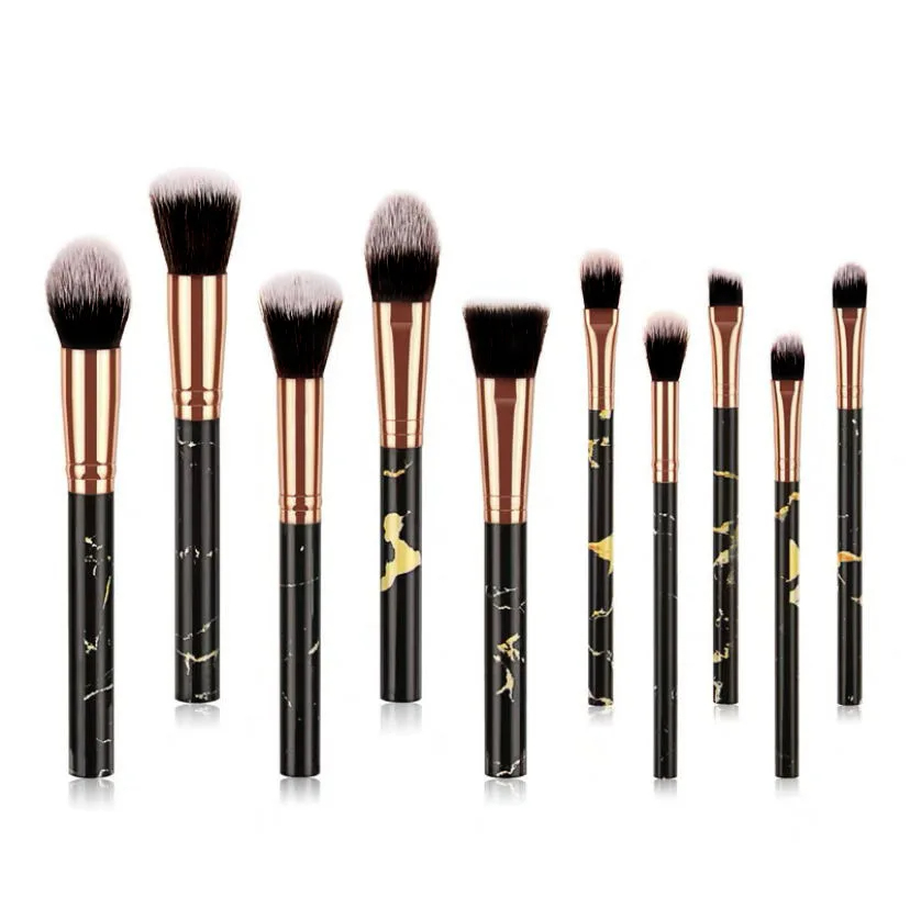 10Pcs Marble Makeup Brushes Fa - огляд і ціна Beauty Makeup Artist