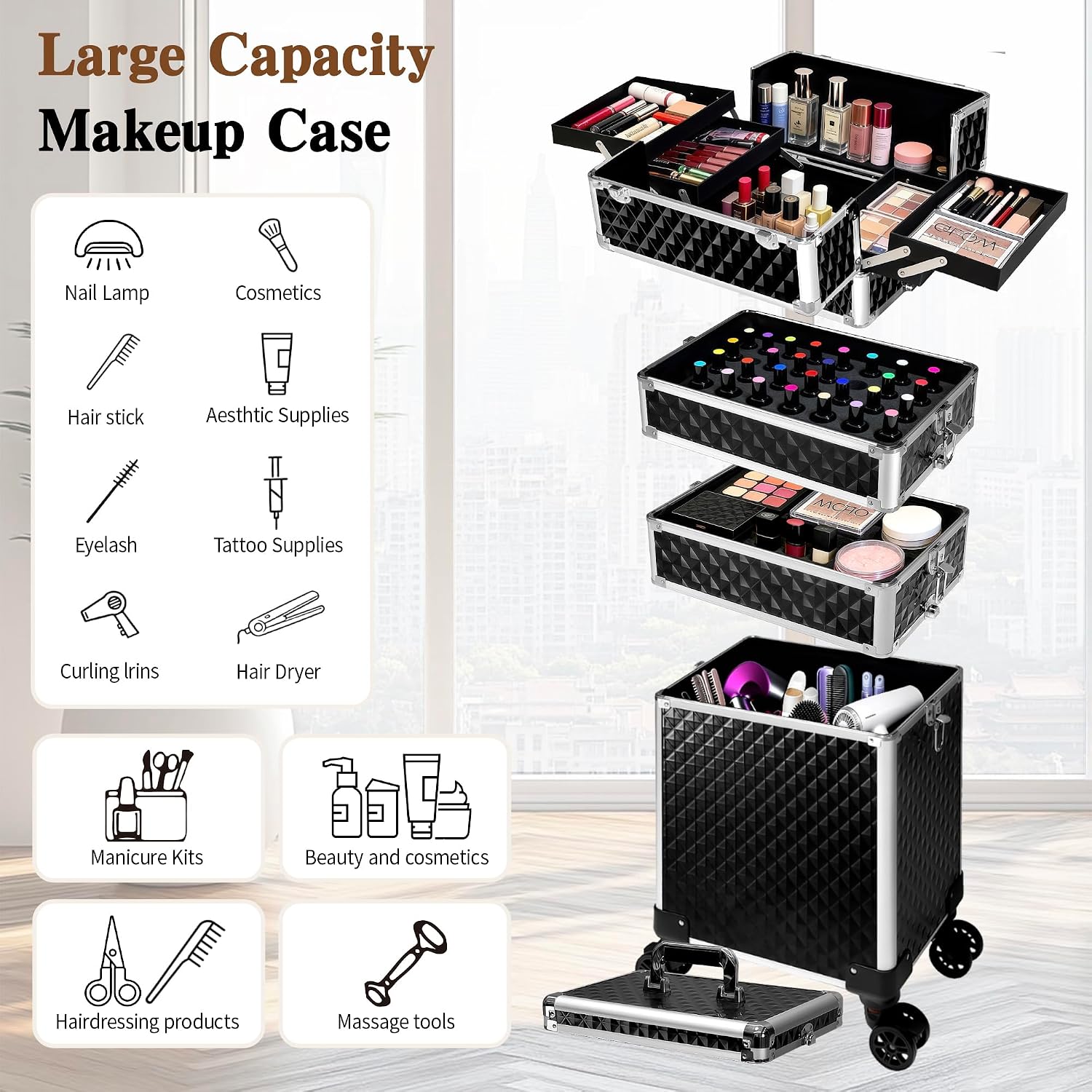 Rolling Makeup Train Case, Cos - огляд і ціна Beauty & Makeup Katia Di Paola