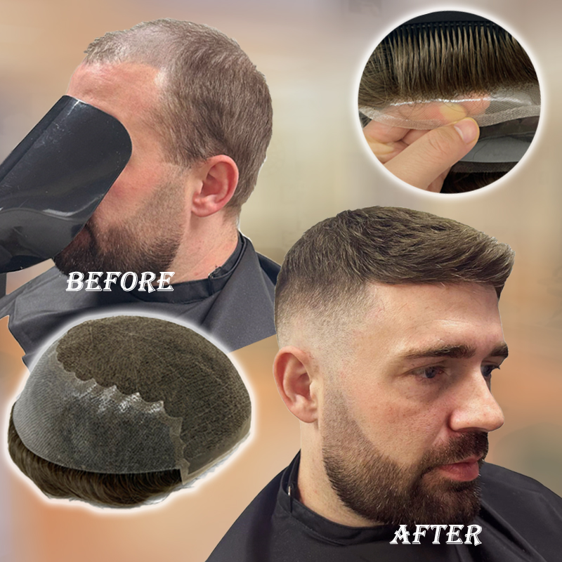 Q6 Men's Toupee Lace & PU Base - огляд і ціна Concealer Full Coverage