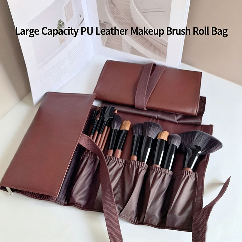 PU Leather Makeup Brush Roll B - огляд і ціна Beauty Bag Makeup