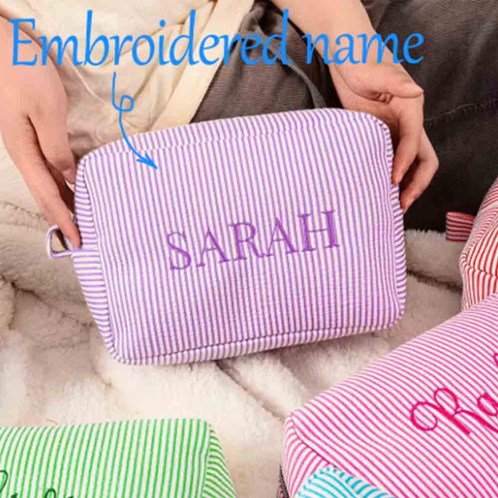Embroidered Name Striped Makeu - огляд і ціна Beauty Makeup Names