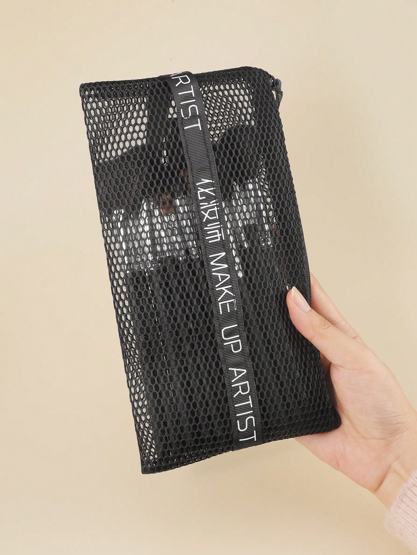 1 Pcs Mesh Makeup Bag Zipper C - огляд і ціна Beauty Bag Makeup