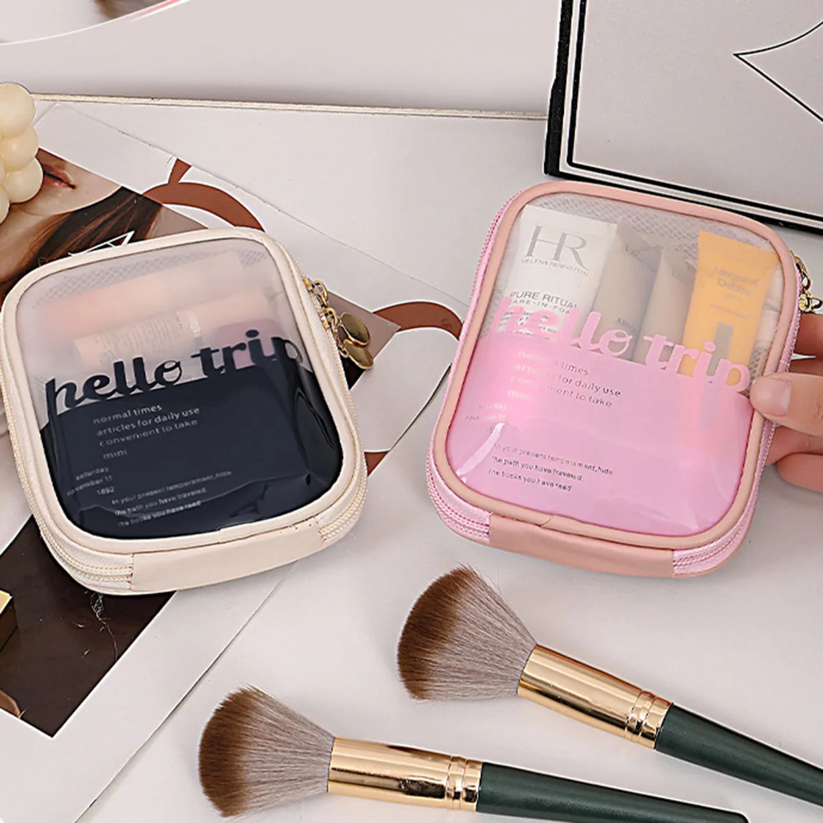 Transparent Portable Cosmetic  - огляд і ціна Beauty Bag Makeup